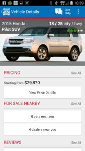 True Car pricing